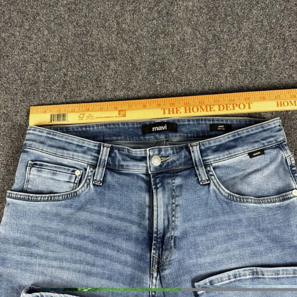 Mavi Jake Slim Leg Light Wash Jeans Mens Size 32